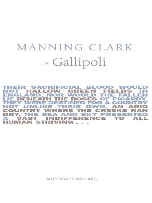 Title details for Manning Clark On Gallipoli by Manning Clark - Available